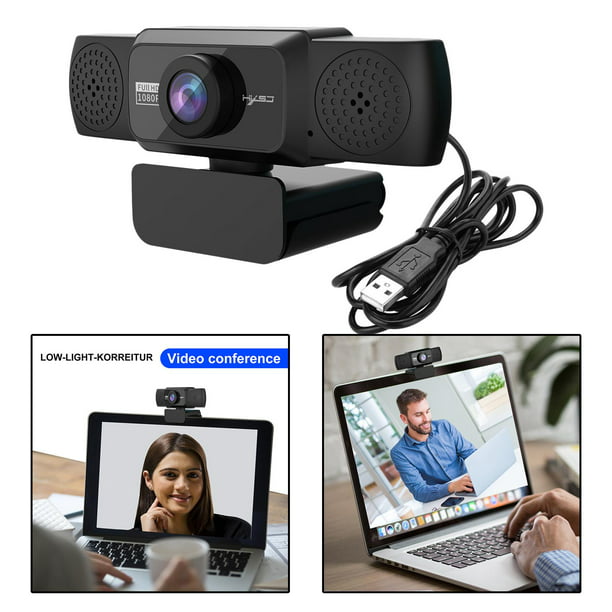 Cámara web HD 1080p con micrófono, cámara web USB para escritorio,  computadora, PC, Mac, videoconferencia portátil, grabación y transmisión,  Plug and