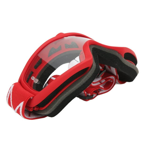 Heinmo Gafas de motocross para hombre y mujer, gafas de deporte de  carreras, lentes de color, marco rojo
