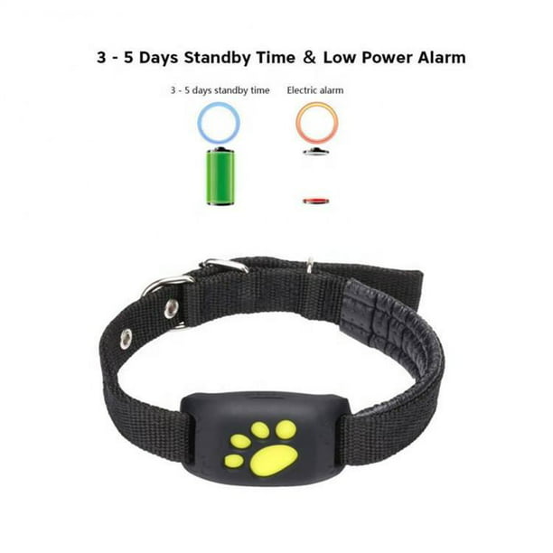 Rastreador GPS para mascotas, dispositivo de seguimiento de collar de  perro, monitor de actividad GPS para gatos, alcance ilimitado y rastreador