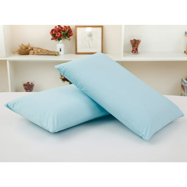 Funda de almohada acolchada antiácaros para decoración del hogar, suave, de  algodón, color blanco, azul y rosa, 48x74cm - AliExpress