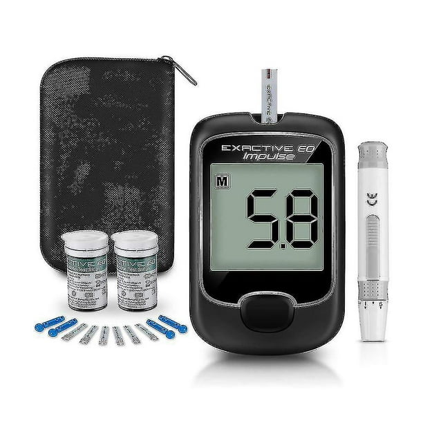 Asixxsix Kit de Monitor de Glucosa en Sangre, Kit de Prueba de Azúcar en  Sangre de Alta Precisión con 1 Medidor de Glucosa en Sangre para Diabetes,  1