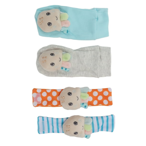 Calcetines de sonajero para bebé sonajeros de tobillo de muñeca para bebé  respetuosos con la piel forma de pulpo ajustable 4 Uds ANGGREK Otros