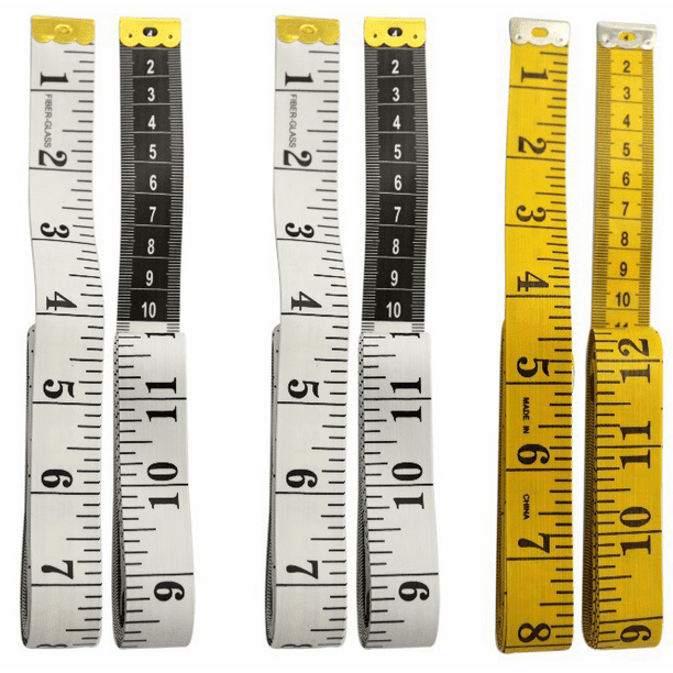 Cinta métrica suave para medidas corporales, cinta métrica de doble escala  de doble color, cinta métrica de medida, medida de costura, 60