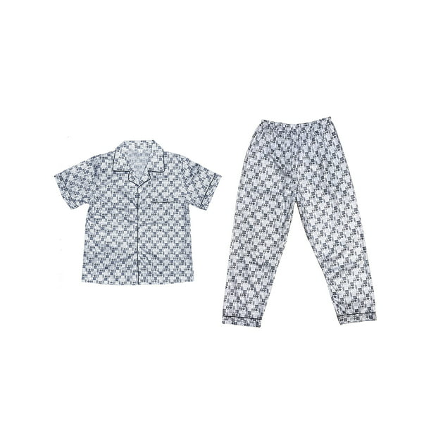 Pijama Franela Hombre Conjunto Camisa Y Pantalón color Gris Tatys Fashion  616