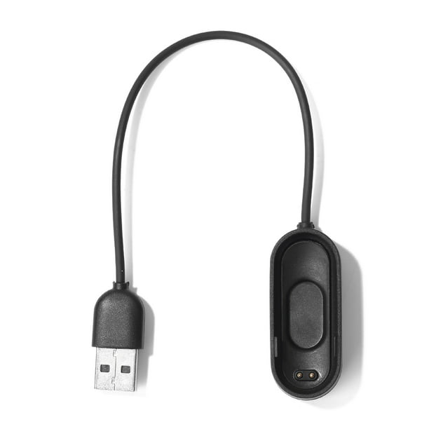 GeeRic Cargador USB Compatible con Xiaomi Mi Band 4,Clip (sin Necesidad de  Quitar la Correa) 2 Piezas Cable de Carga USB Repuesto Cargador conpatible