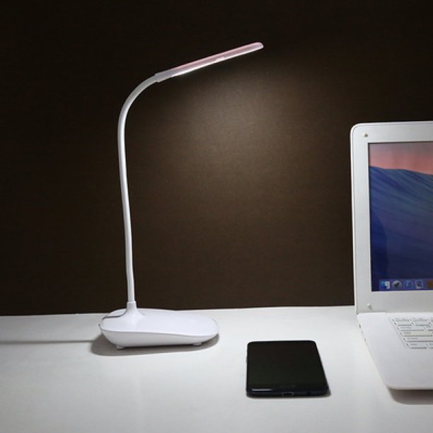 Lámpara inalámbrica Gladle LED lámpara de escritorio, lámparas de mesa que  funcionan con pilas, luz de lectura regulable recargable con temporizador,  lámpara táctil de cuello de cisne ajustable para oficina, puerto de