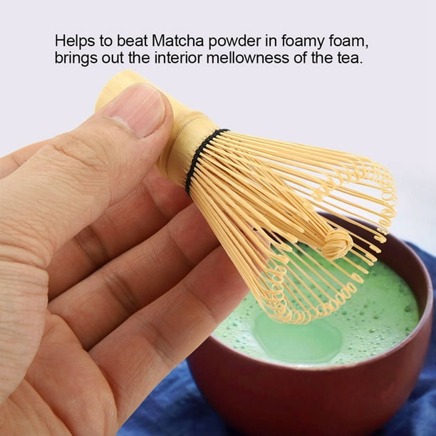 Batidor de bambú, batidor de té de bambú natural batidor Matcha batidor de  té en polvo rendimiento de alta gama Jadeshay A