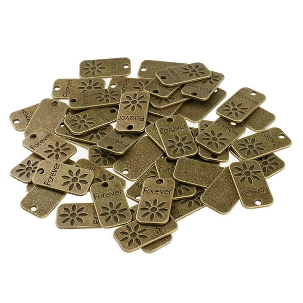 Etiquetas de metal hechas a mano, varios colores disponibles, etiquetas  para bolsas de bricolaje, etiquetas hechas a mano para hacer joyas