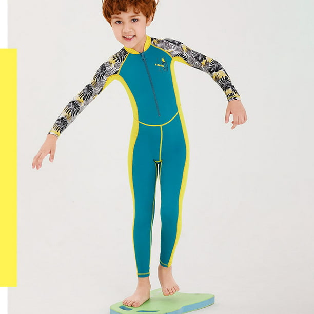  Traje de neopreno de 0.079 in para niños, traje de neopreno  para niños siameses para niños pequeños, para mantener el calor, adecuado  para nadar (S, niño y beige 03) : Deportes