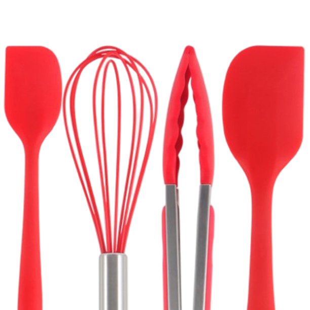 Utensilios De Cocina Espátulas De Silicona De 8 Pulgadas Sin BPA Espátula  De Goma Resistente Al