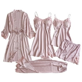 Conjuntos de pijamas de satén para mujer, ropa interior Sexy con lazo de  encaje, ropa interior para dormir Fridja nalpqowj17608