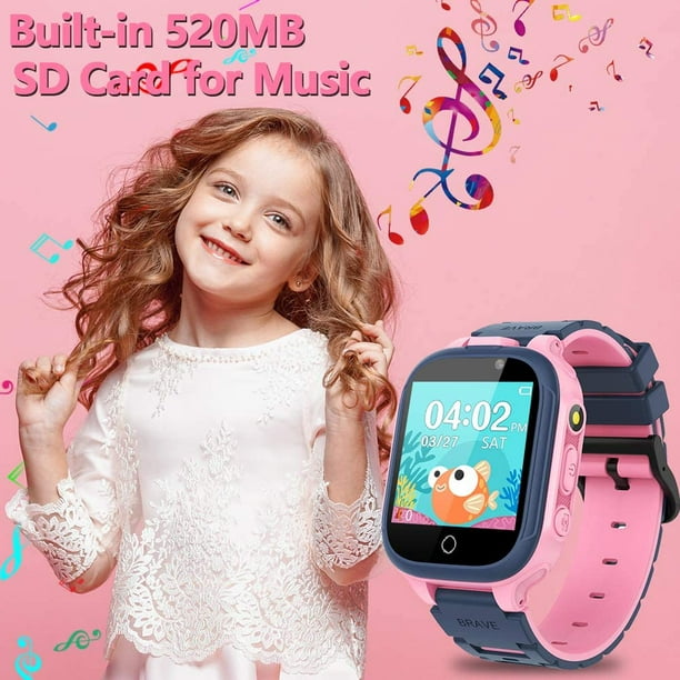 Reloj Inteligente para Niños y Niñas - Smartwatch para Niños con 24 Juegos  2 Cámara Alarma Reproductor