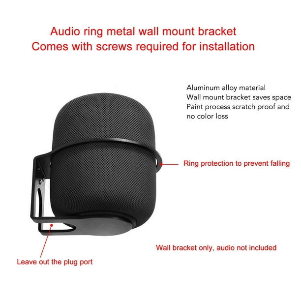 Soporte de pared para HomePod Mini, mini altavoz montado en la pared de  metal resistente (transparente)