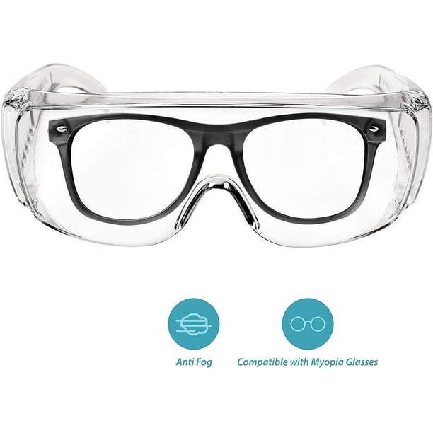 Gafas de seguridad antivaho, paquete de 3 gafas de seguridad, resistentes al  polvo, a los golpes, a los arañazos, lentes transparentes químicas, protección  ocular envolvente para trabajadores de enfermería, arquitectos, hombres y