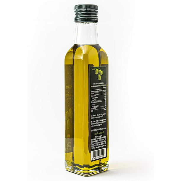 Aceite de Oliva Virgen Extra. Aceitera de cristal. 250 ml, con dosificador.