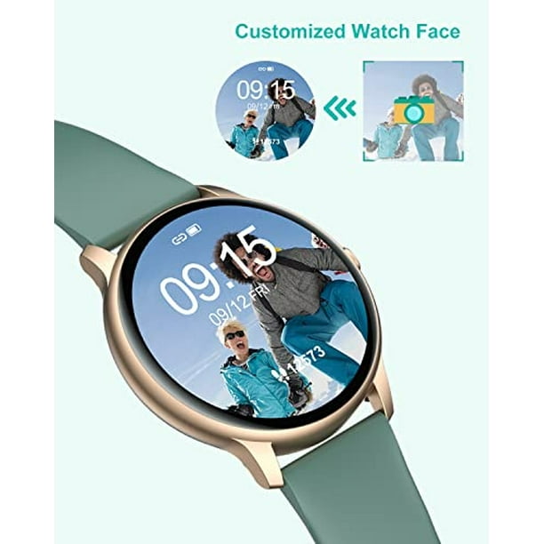 GRV Reloj Inteligente Compatible con Teléfonos iPhone y Android IP68  Impermeable, Reloj Redondo para Hombre Mujer Smartwatch Fitness Tracker  Monitor de Ritmo Cardíaco Reloj Digital con Caras de Reloj