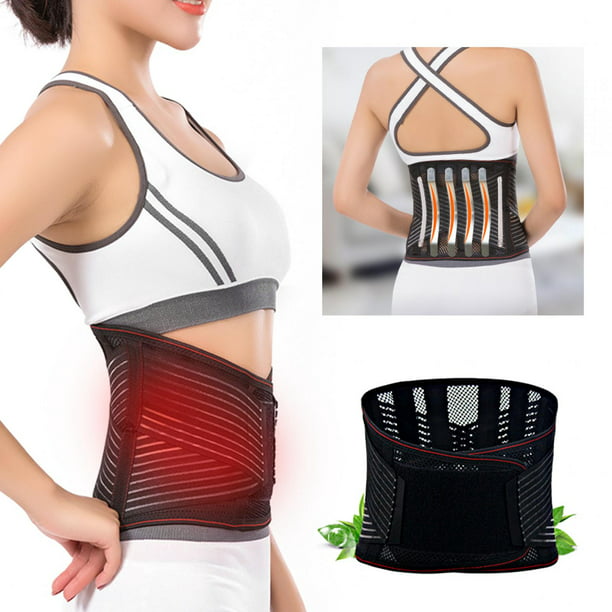 Faja Lumbar para alivio del dolor de espalda baja, cinturón de soporte  Lumbar ajustable con 6 estaciones, cinturón de soporte de cintura para  hombres y mujeres - AliExpress