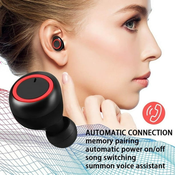 Auriculares Bluetooth True Wireless Correndo 5.1 preto vermelho Running 5.1  negro rojo