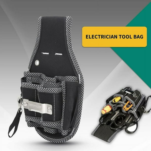  VANJOIN Bolsa para herramientas, bolsa de herramientas para  electricista con 8 bolsillos, cinturón ajustable, bolsas de herramientas  resistentes, bolsa organizadora pequeña, cinturón de herramientas para  electricistas, trabajadores