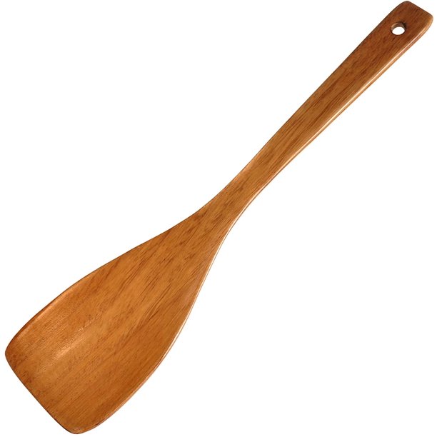  Espátula de madera, utensilios de cocina de madera para  cocinar, espátula de mango largo de teca, cuchara hecha a mano para  utensilios de cocina : Hogar y Cocina