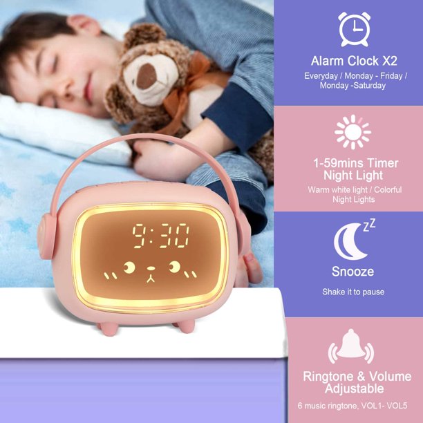 Reloj Despertador Infantil Digital Control De Voz