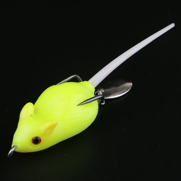 Señuelo de Pesca Artificial en Forma de Ratón, Modelo Spinnerbait, Color  Amarillo, Señuelo de Ratón Sunnimix