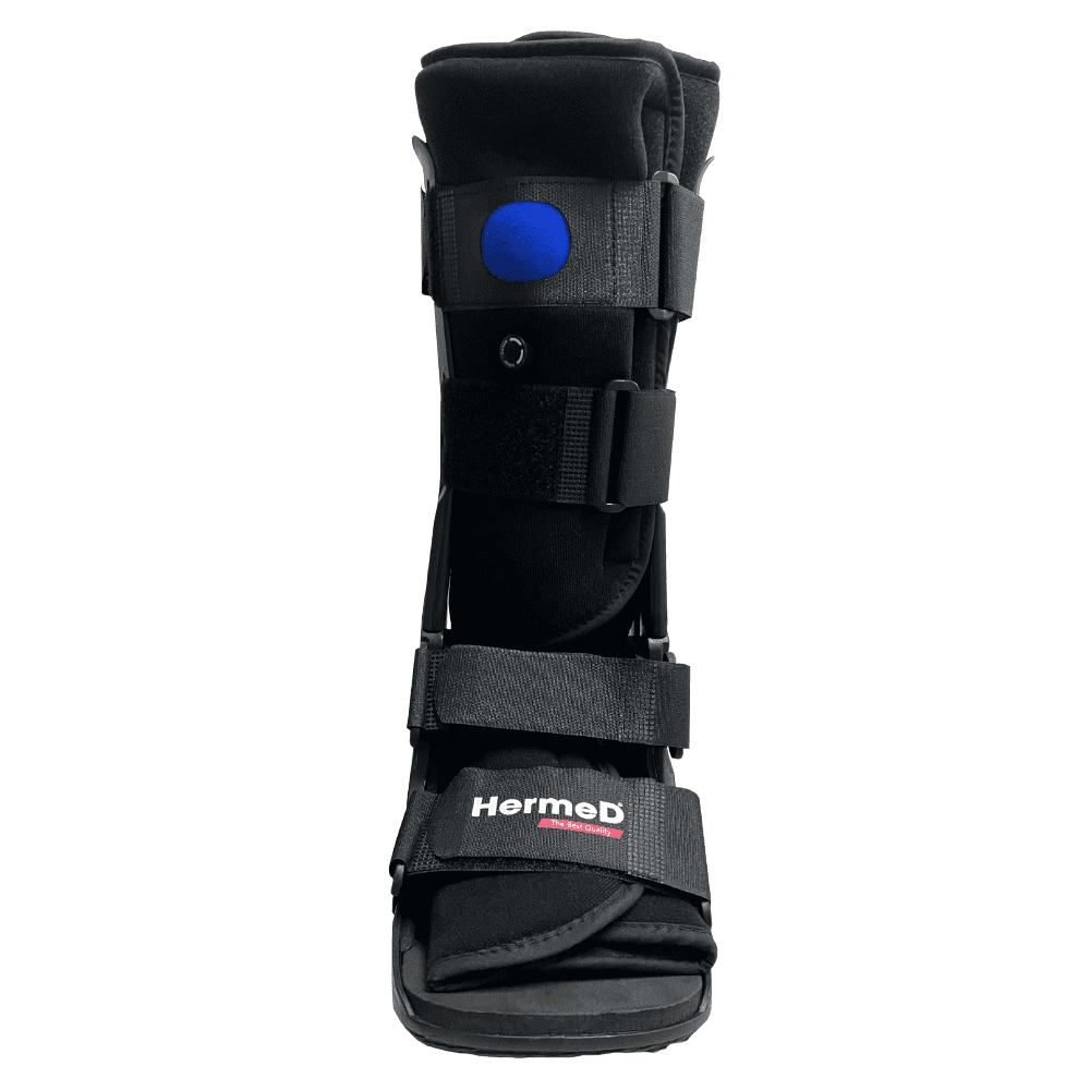 Bota Neumática Walker Alta Larga Mediana Negra Ayuda Para ...