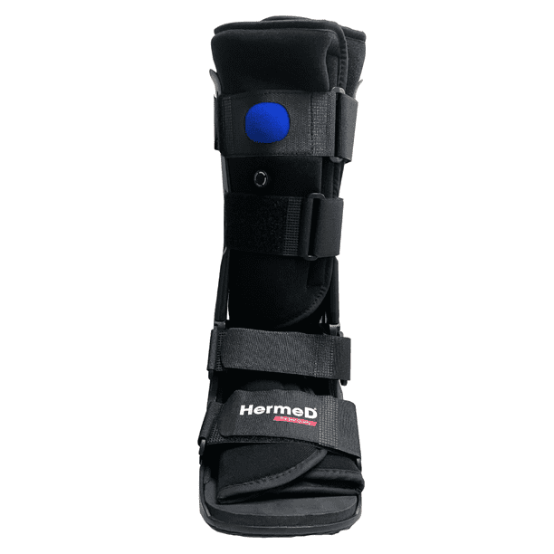 Bota Neumática Walker Alta Larga Mediana Negra Ayuda Para ...