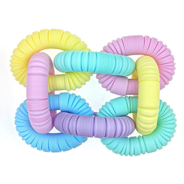 Juguetes pop tube para niños y adultos, pop tubos multicolores