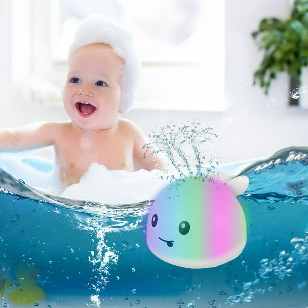 Juguetes de baño para niños pequeños, juguete de baño para bebé, juguete de  baño con rociador iluminado, piscina, baño, ducha, juguete de agua para