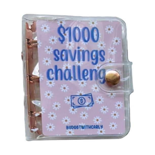 Mini carpeta, desafío de ahorro, organizador de dinero para presupuesto,  organizador de carpetas de dinero para planificación de presupuesto  familiar 1000 DYNWAVEMX guardar la carpeta de desafíos