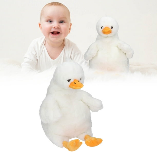 LUOZZY Peluche de pato de peluche para niños, adorable muñeca de pato suave  para el hogar, habitación del bebé (12.6 in blanco)