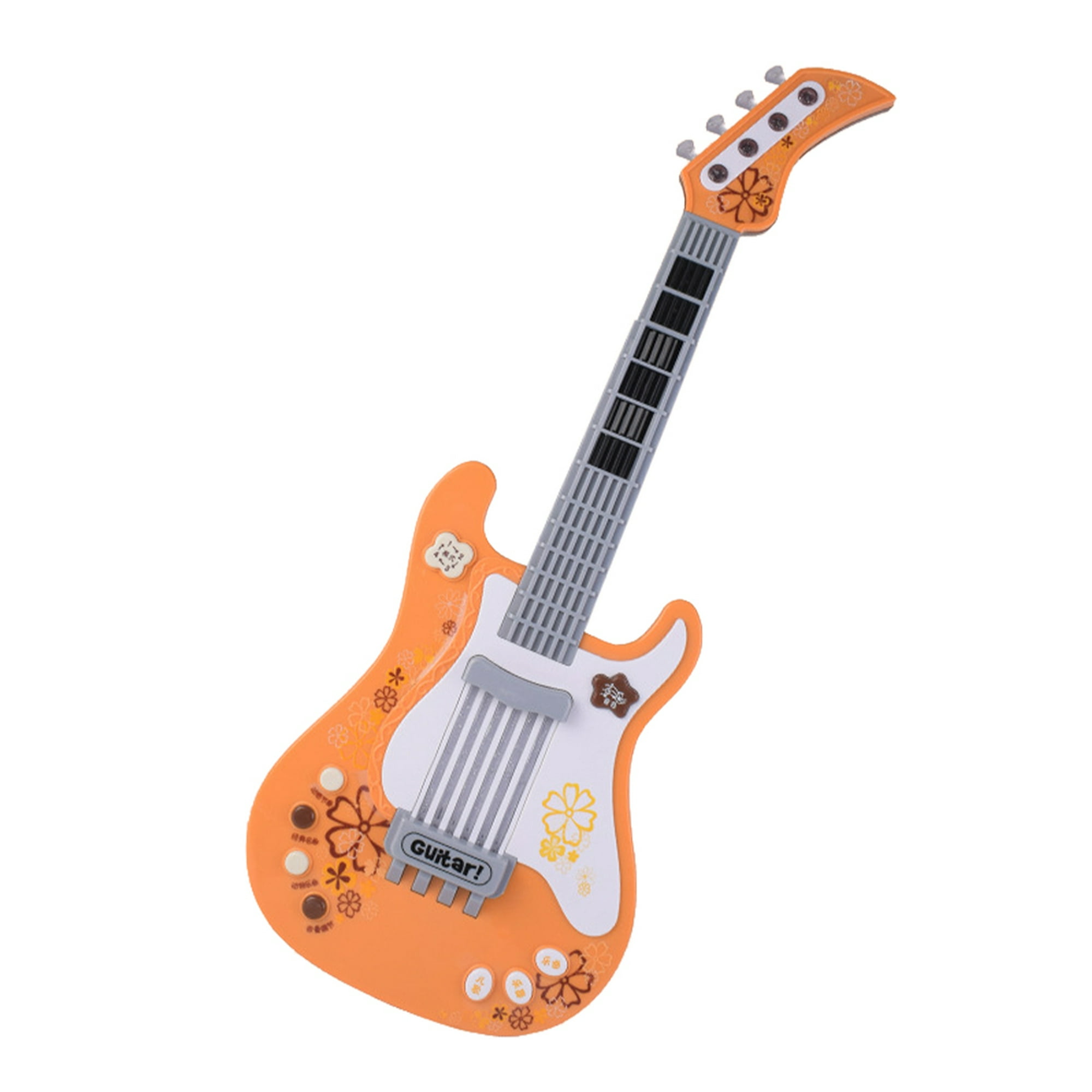 WEY&FLY Guitarra de juguete para niños de 6 cuerdas, para bebés, niños,  linda guitarra, rima, instrumento musical de desarrollo, juguete educativo
