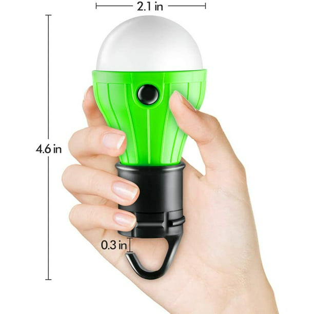  Paquete de 2 bombillas LED, luces de emergencia de
