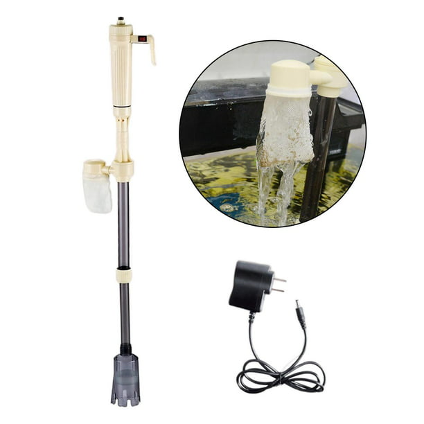Limpiador de para acuarios Aspirador eléctrico para peceras, de de sifón  automático para acuario para cambio de agua y Yinane aspiradora de acuario