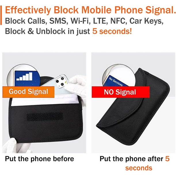 Bolsa de bloqueo de señal para teléfono móvil, protección