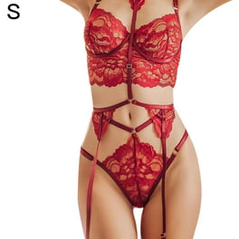 de lencería encaje sexy para mujer Liguero Sujetador Panty Bralette Ropa interior, Rojo, Inevent XX000166-05 | Walmart en línea