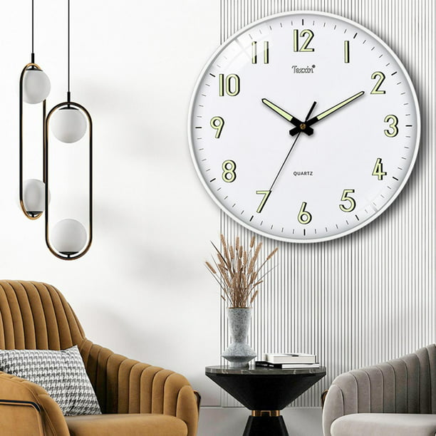 Reloj de pared adhesivo creativo, reloj Digital luminoso Simple