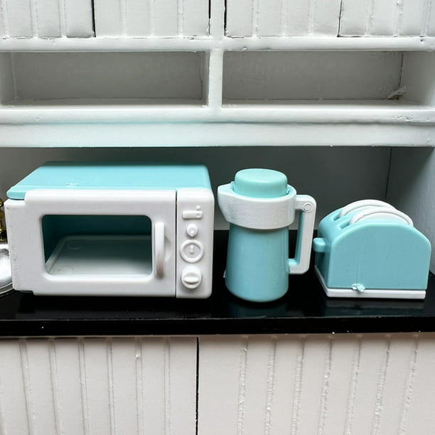 Miniatura microondas Dollhouse Accesorios Horno Mini Muebles de Cocina  Electrodomésticos 1:12 Mini Decoración de la Casa Modelo Decoración  Accesorios