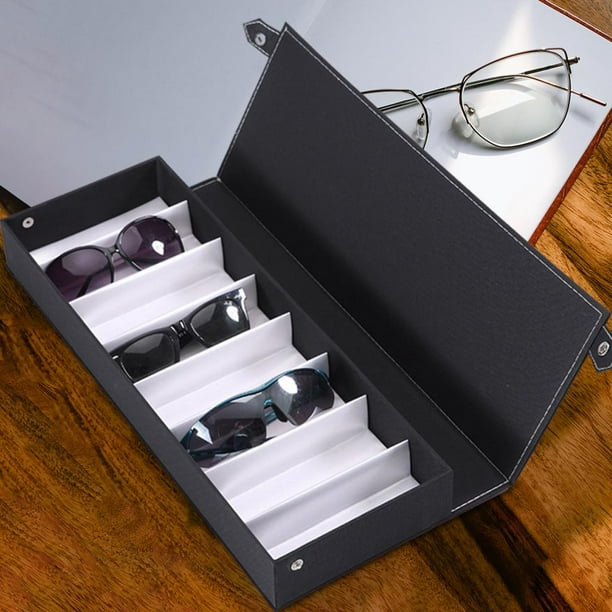 Organizador de gafas de sol, Caja de almacenamiento de gafas de sol con 8  apartamentos