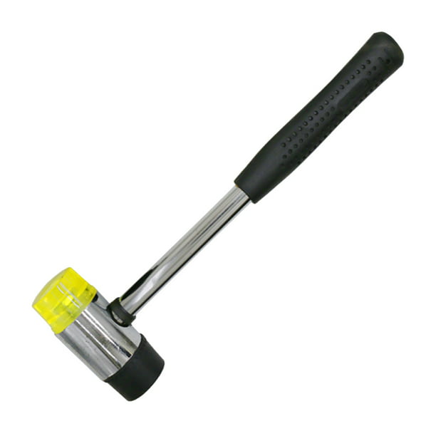 OriGlam - Martillo de goma negro para mazo, martillo de cara suave, mazo de  goma para cabeza muerta, tubo de acero inoxidable antideslizante, mango de