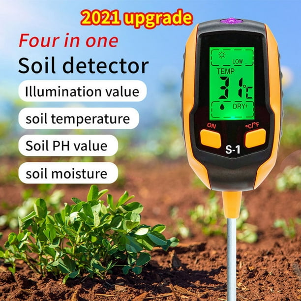 Medidor de pH del suelo, MS01 3 en 1, probador de humedad/luz/pH del suelo,  kits de herramientas de jardinería para cuidado de plantas, ideal para