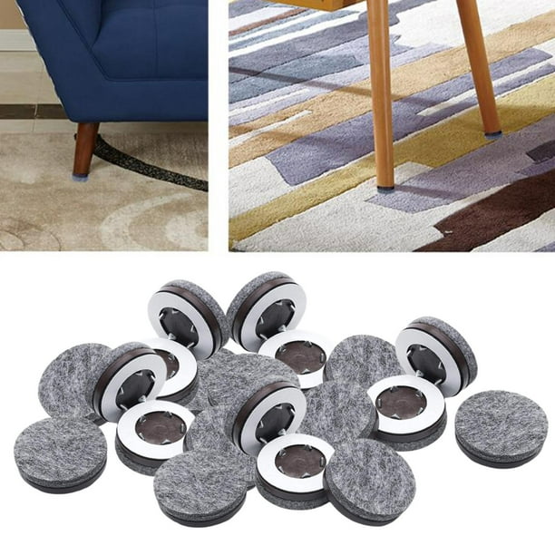 Veemoon 12 piezas de alfombra de piso para lavadora, accesorios de sofá,  alfombrilla de silicona para silla, almohadillas para pies, ruedas con