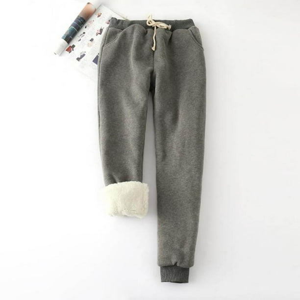 Leggings de invierno con para mujer, cinturo , elásticos, gruesos, de ,  pantalones térmicos cálidos de , l L BLESIY Pantalones con forro polar para  mujer