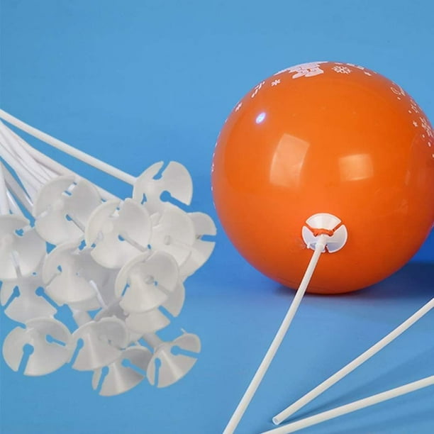 Kit de soporte para globos, 2 juegos de soporte transparente para globos de  escritorio con 7 palos de globo, 7 vasos para globos y 1 base de globo