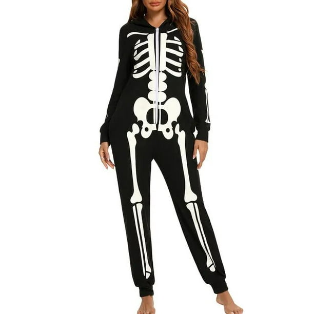 Mono de esqueleto para hombre y mujer, ropa de dormir, mono de Calavera,  disfraz de Halloween a jueg Estilo Azteca