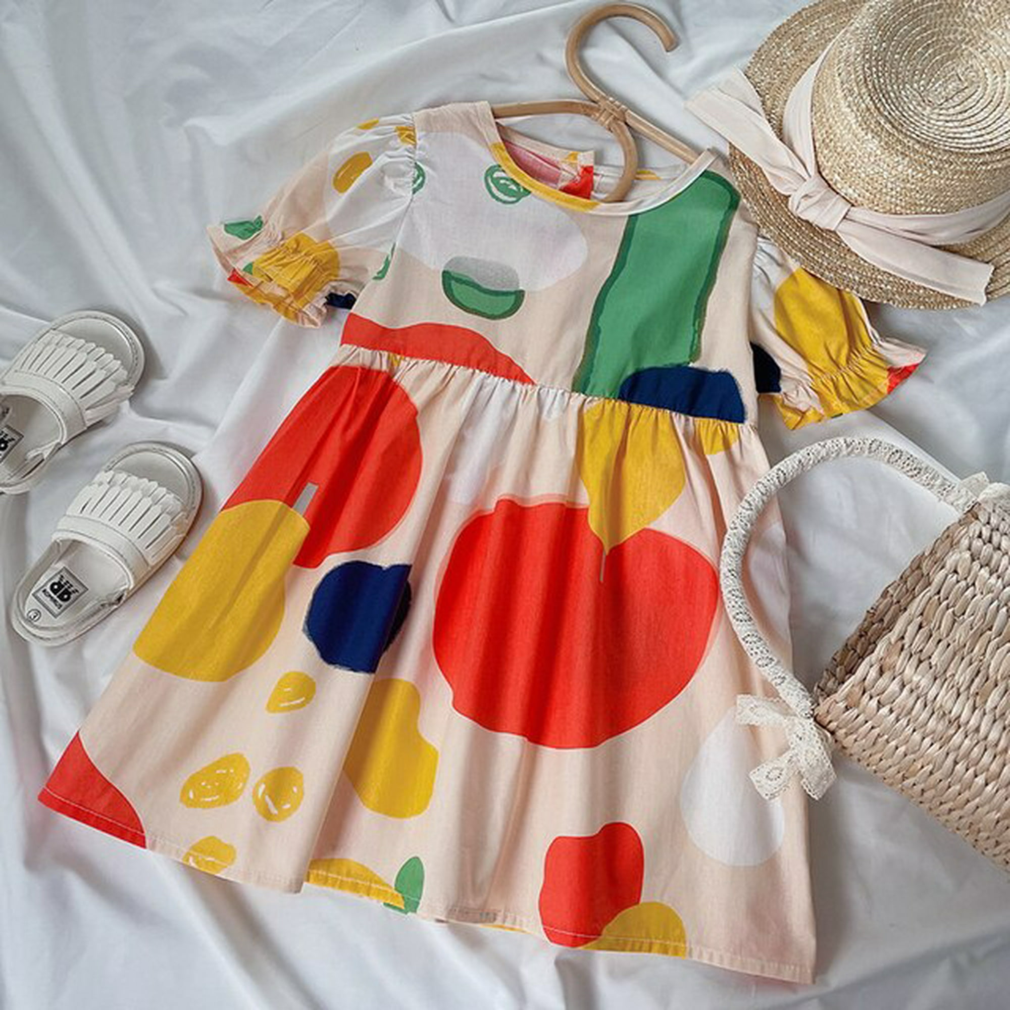 Vestido de niña nueva ropa para niños verano nuevo algodón playa Minnie  vaquero costura patrón de di Tan Jianjun unisex