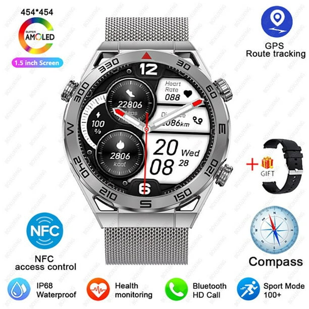 Huawei-reloj inteligente Xiaomi NFC para hombre, dispositivo con rastreador  GPS, Pantalla AMOLED HD de 454x454, frecuencia cardíaca, ECG + PPG,  Bluetooth, llamadas, novedad de 2023 xuanjing unisex