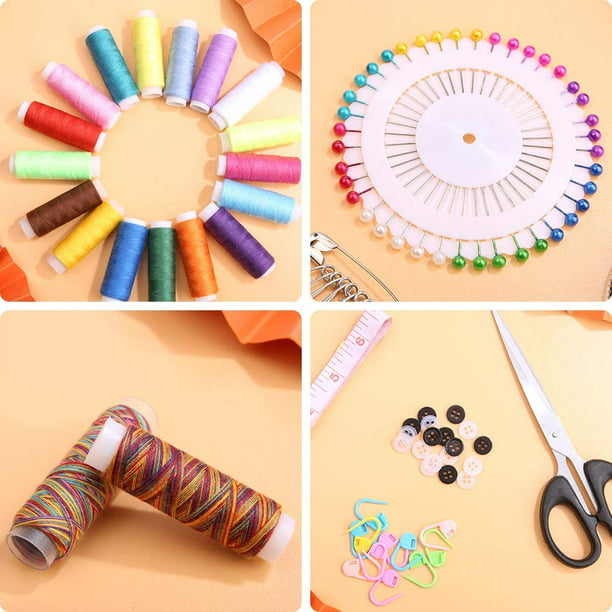 Kit de costura DIY, accesorios de costura, tijeras de bobina