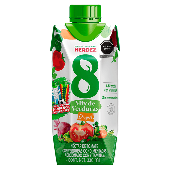 Jugo de 8 verduras Herdez original 330 ml